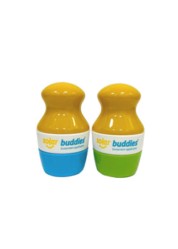 Solar Buddies nachfüllbarer Sonnenschutzapplikator im Doppelpack - Grün Blau